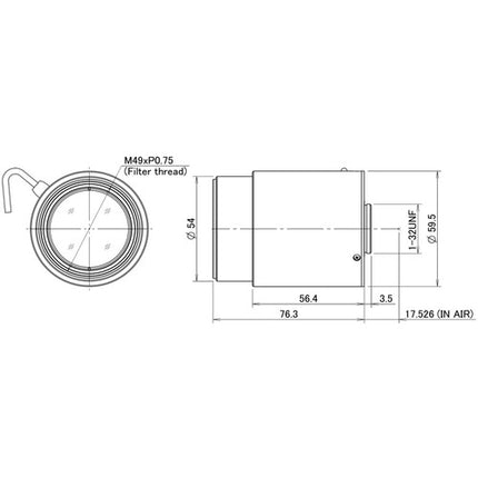 Computar ML3Z1226UC-MPW Lente Varifocal Motorized C Mount 12-36mm 2/3"