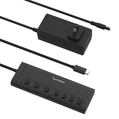 Sabrent 7 Puertos USB-C 48W Hub Alimentado 4 USB-C 3.2 Gen 1 3 USB-A