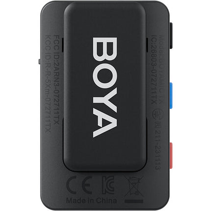 BOYA BOYAMIC Sistema de Micrófono Inalámbrico Doble 2.4 GHz 8GB Memoria