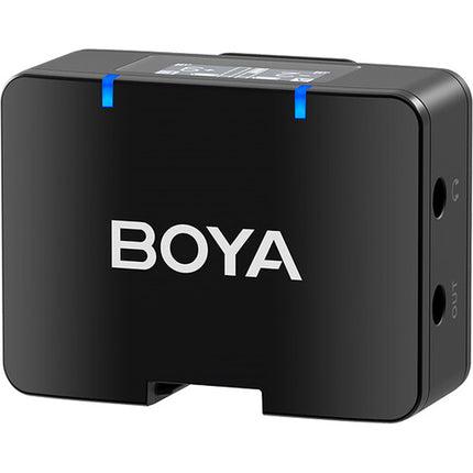 BOYA BOYAMIC Sistema de Micrófono Inalámbrico Doble 2.4 GHz 8GB Memoria