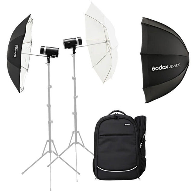 Godox AD300Pro Kit de Iluminación 2 Luces 300Ws Octa Softbox y Mochila