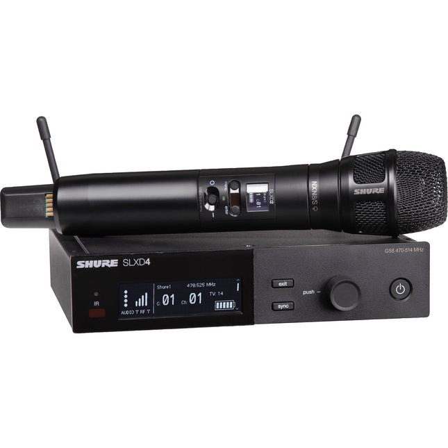 Shure SLXD24/N8S Sistema de Micrófono Inalámbrico Mano con Cápsula Supercardioide Nexadyne 8/S 1840 Frecuencias Auto-Scan