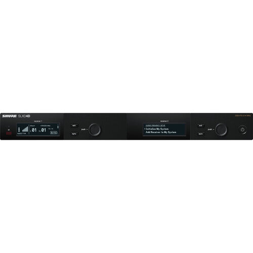Shure SLXD24D/N8C Sistema de Micrófono Inalámbrico Dual Digital 1760 Frecuencias 330 Pies Alcance