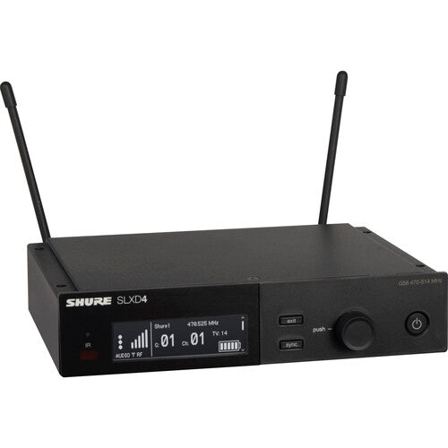 Shure SLXD24/N8S Sistema de Micrófono Inalámbrico Mano con Cápsula Supercardioide Nexadyne 8/S 1840 Frecuencias Auto-Scan