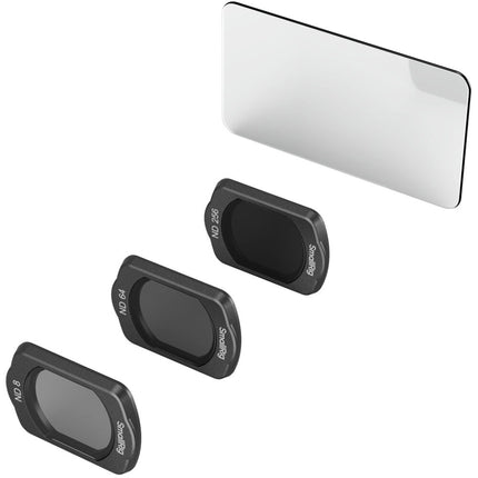SmallRig Juego de Filtros ND8 ND64 ND256 para DJI Osmo Pocket 3 con Protector de Cristal Templado