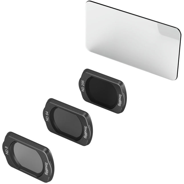 SmallRig Juego de Filtros ND8 ND64 ND256 para DJI Osmo Pocket 3 con Protector de Cristal Templado