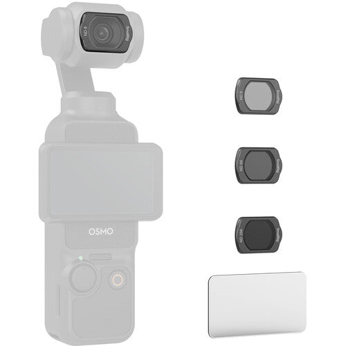 SmallRig Juego de Filtros ND8 ND64 ND256 para DJI Osmo Pocket 3 con Protector de Cristal Templado