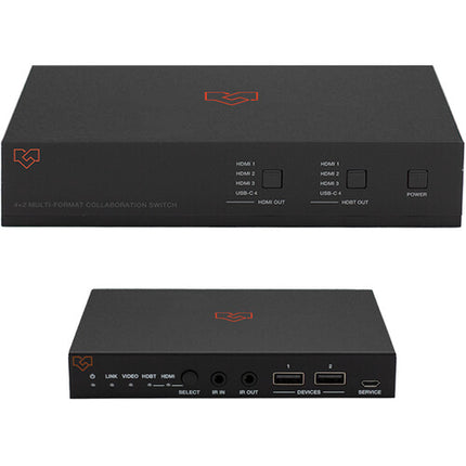 VigilLink 4x2 Matriz Switch Multi Formato HDMI HDBaseT 330' Extensión 4K USB-C