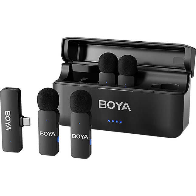 BOYA BY-V4U Sistema de Micrófono Inalámbrico 4 Personas USB-C 6 Horas Batería