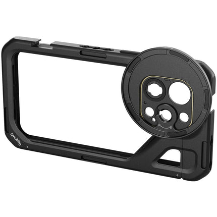 SmallRig Mobile Video Cage para iPhone 15 Pro Max con 67mm M-Mount y 10 monturas 1/4"-20