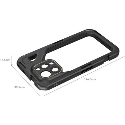 SmallRig Mobile Video Cage para iPhone 15 Pro Max con 67mm M-Mount y 10 monturas 1/4"-20