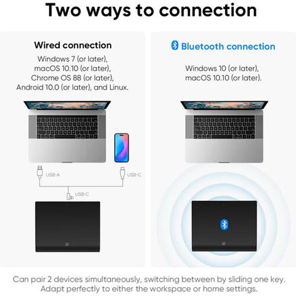 XPPen Deco Pro MW Wireless Tableta Gráfica 9x6 Bluetooth 16,384 Niveles