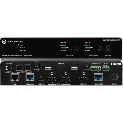 Atlona Omega 4x2 Switch de Matriz 4K con USB HDBaseT y Extensión 330'