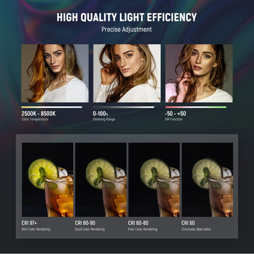 Neewer TL97C Stick LED RGB Magnético Portátil 4.3 Pulg 90 Lux CRI 97 USB-C