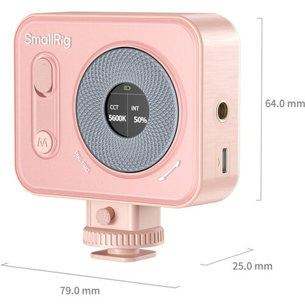 SmallRig Vibe P96 Pro Luz LED Vídeo Rosa Pantalla LCD 1500mAh USB-C