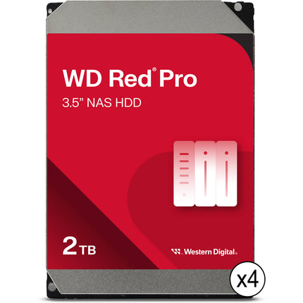 WD Red Pro 2TB 7200rpm SATA III 3.5" Disco Duro NAS 4-Pack 8TB