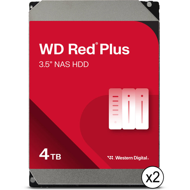 WD 4TB Red Plus HDD NAS Interno 3.5" 5400 rpm 128MB Cache Pack 2