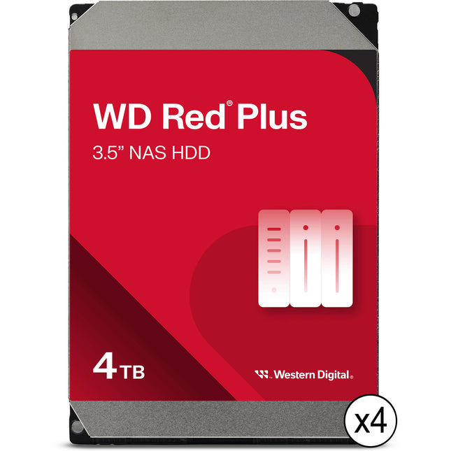 WD 4TB Red Plus HDD NAS Interno 5400 rpm SATA III 3.5" 128MB Caché