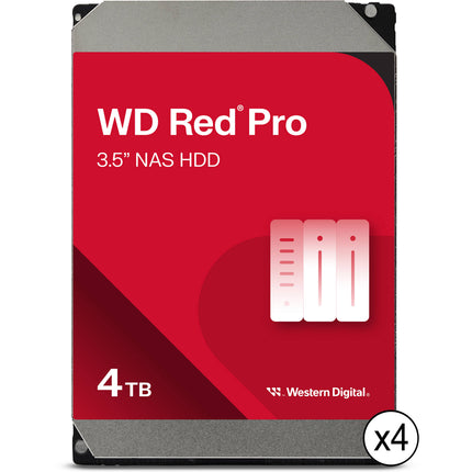 WD 4TB Red Pro Disco Duro Interno NAS SATA III 7200 rpm 16TB 3.5" 4-Pack
