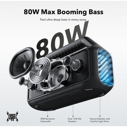 Soundcore by Anker Boom 2 Altavoz Bluetooth portátil 80W 24h batería negro