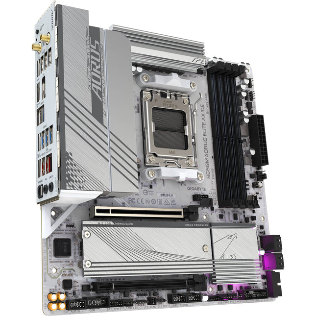 Gigabyte B650M AORUS ELITE AX ICE Placa base Micro-ATX AM5 DDR5 Wi-Fi 6E Bluetooth 5.3