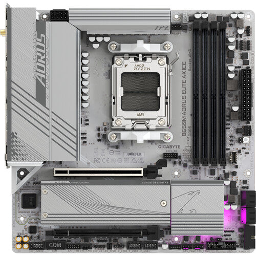 Gigabyte B650M AORUS ELITE AX ICE Placa base Micro-ATX AM5 DDR5 Wi-Fi 6E Bluetooth 5.3