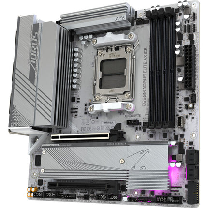 Gigabyte B650M AORUS ELITE AX ICE Placa base Micro-ATX AM5 DDR5 Wi-Fi 6E Bluetooth 5.3