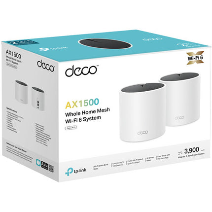 TP-Link Deco X15 AX1500 Sistema Wi-Fi Mesh Doble Banda 3900 pies² 2 Piezas