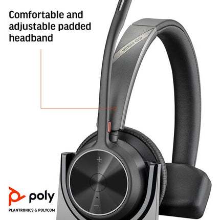 Poly Voyager 4310 Auricular Mono Bluetooth con Dongle USB-A y 24h de Uso