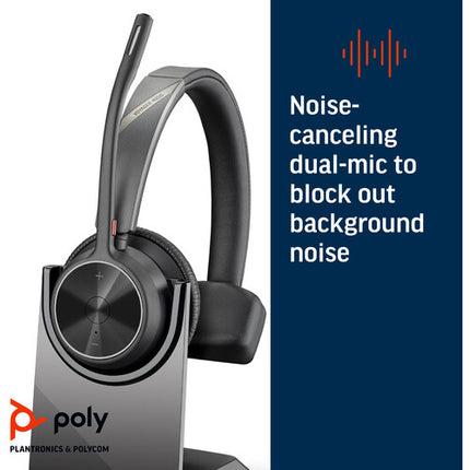 Poly Voyager 4310 Auricular Mono Bluetooth con Dongle USB-A y 24h de Uso