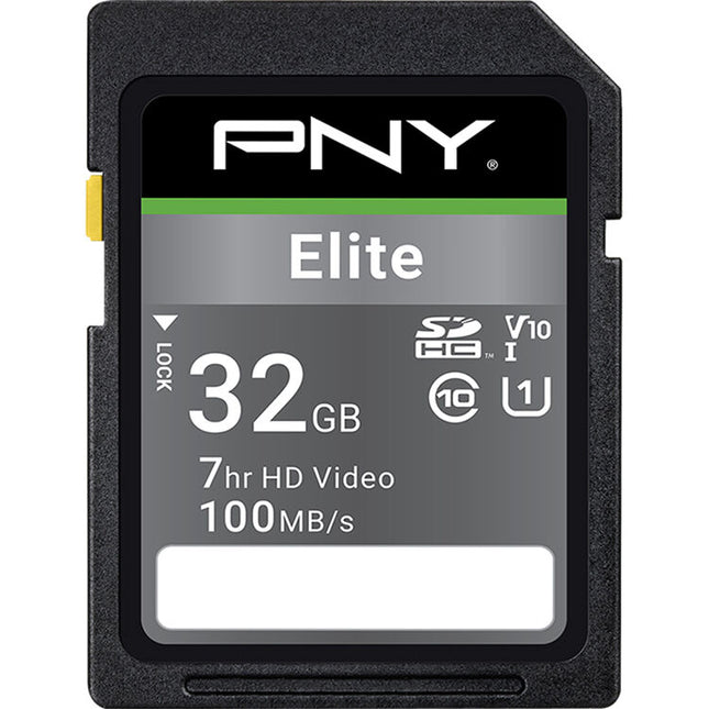 PNY 32GB Elite UHS-I Tarjeta de Memoria SDHC 5-Pack Clase 10 V10