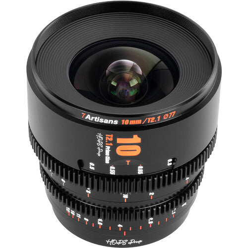7Artisans 10mm T2.1 Hope S35 Lente de Cine para Sony E 90.4° Ángulo 83mm Diámetro