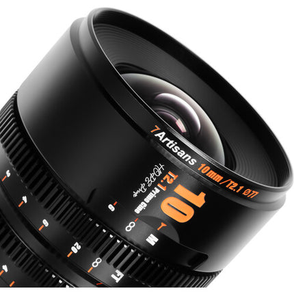 7Artisans 10mm T2.1 Hope S35 Lente de Cine para Sony E 90.4° Ángulo 83mm Diámetro
