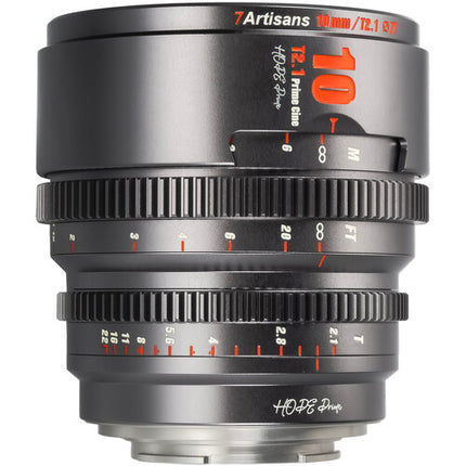 7Artisans Hope 10mm T2.1 S35 Lente Cine Micro Cuatro Tercios Titanio