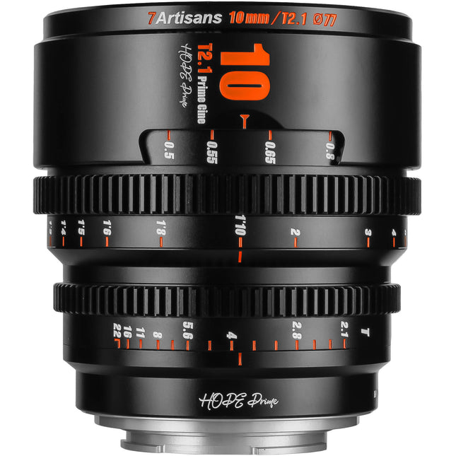7Artisans Hope 10mm T2.1 S35 Lente Cine FUJIFILM X 83mm 10 hojas iris