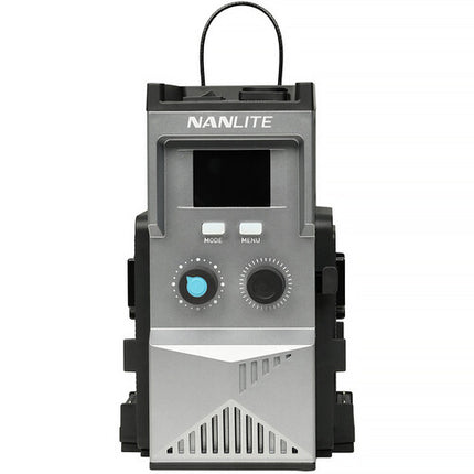 Nanlite FC Power Controller para LEDs con dos placas V-Mount y pantalla 2 pulgadas