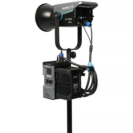 Nanlite FC Power Controller para LEDs con dos placas V-Mount y pantalla 2 pulgadas