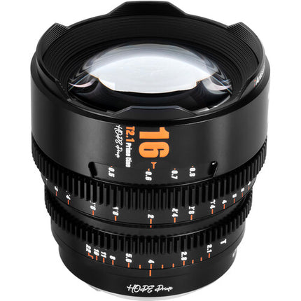7Artisans 16mm T2.1 Hope S35 Objetivo Cine para Canon RF 73° Ángulo de Visión 260° Rotación de Enfoque