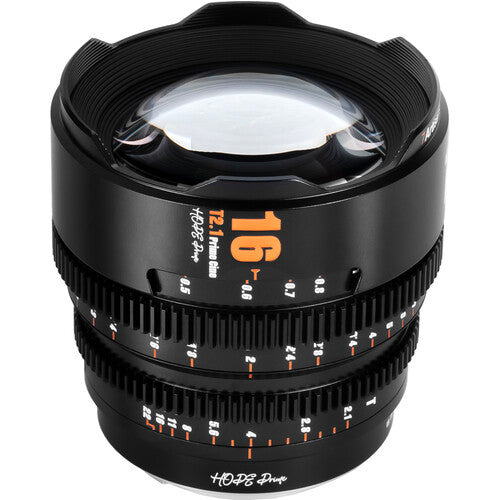 7Artisans 16mm T2.1 Hope S35 Objetivo Cine para Canon RF 73° Ángulo de Visión 260° Rotación de Enfoque