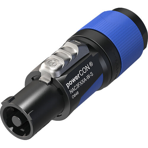 Neutrik NAC3FXXA-W-S conector de alimentación bloqueable para cables 6-12mm azul