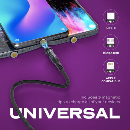 Statik 360 Pro Cable de Carga Magnético Universal 10' 100W 360º Rotación