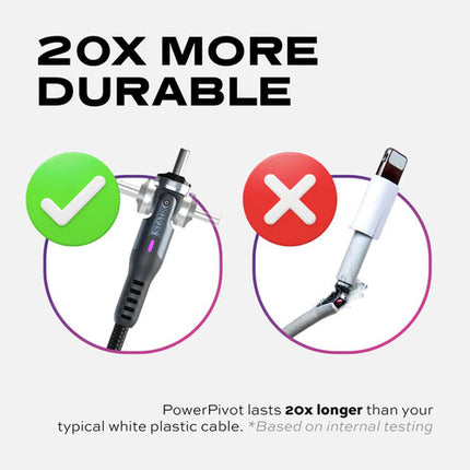 Statik PowerPivot Pro Cable de carga USB-C 100W 3 metros con adaptador USB-A
