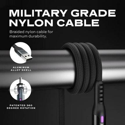 Statik PowerPivot Cable de carga USB-A a USB-C 2 m 480 Mb s con organizador de silicona