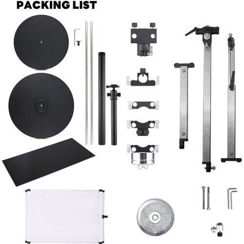 DigitalFoto Solution Limited 3 Ejes Plataforma Rotatoria 360° con Dolly Slider y Soporte hasta 20 kg