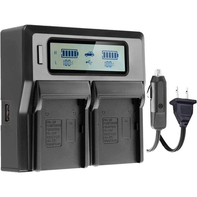 Vidpro Cargador Doble para Canon LP-E17 con Pantalla LCD y Adaptador Carro
