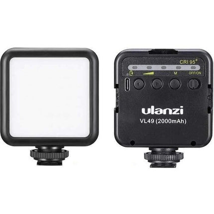 Ulanzi VL-49 Luz LED Mini Recargable 2000mAh con Trípode Kit