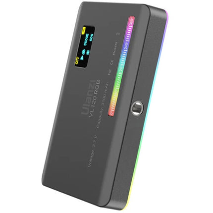 Ulanzi VL120 RGB Luz LED de Video Negro Temperatura 2500-9000K Batería 3100mAh