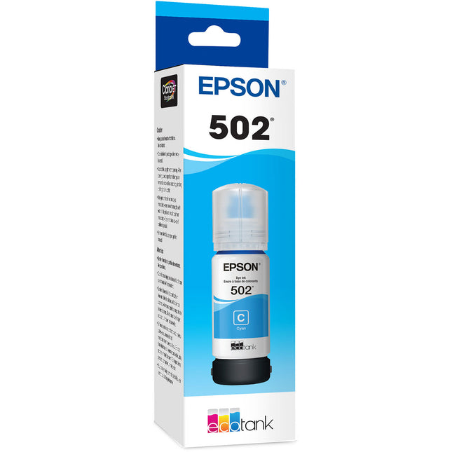 Epson T502 Botella de Tinta Cyan EcoTank 70mL para Impresoras Epson