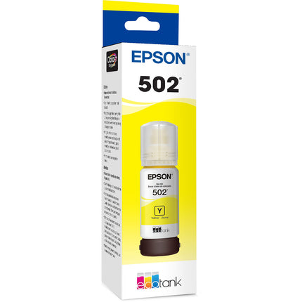 Epson T502 Botella de Tinta Amarilla EcoTank 70mL para Impresoras EcoTank