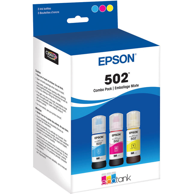 Epson T502 Pack de Botellas de Tinta Multicolor EcoTank 70mL cada una para impresoras EcoTank